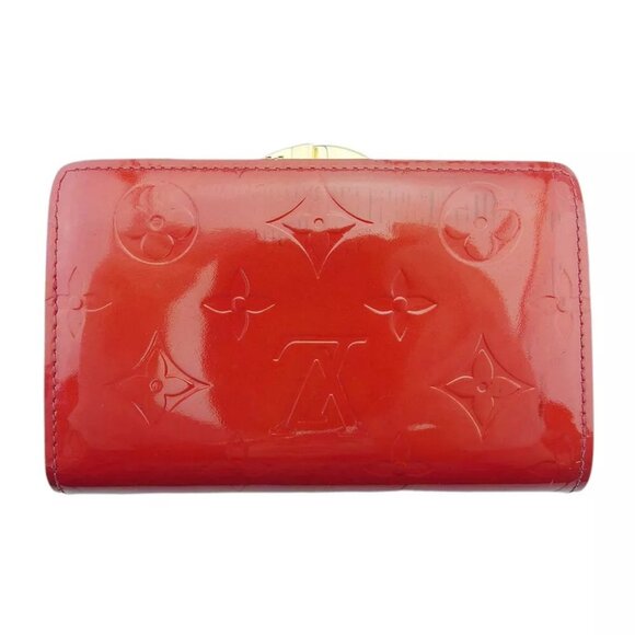 LOUIS VUITTON Clasp Wallet Vernis Pomme d'Amour Authentic Used - Picture 3 of 10
